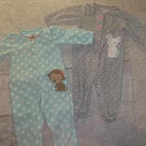 Carters sleep and play footed sleepers-6 mo